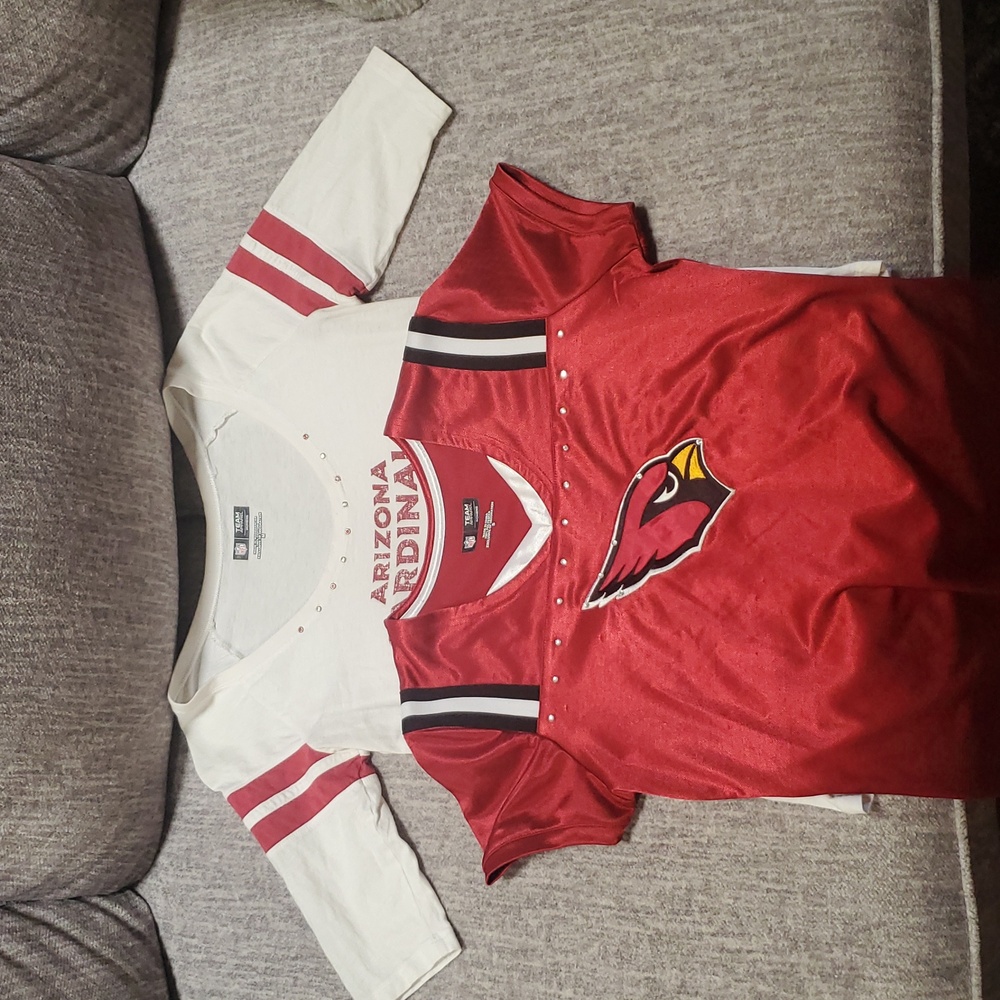 NFL Arizona Cardinals Red and White Jerseys With Bling